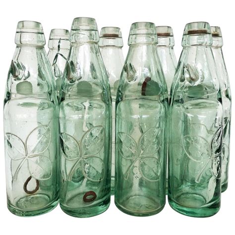 Antique 19th Century Mexican Codd Neck Glass Soda Bottles, Set of 6 For ...