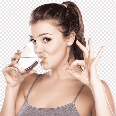 Woman drinking water, Water Filter Water ionizer Drinking water, drink, glass, face, water ...