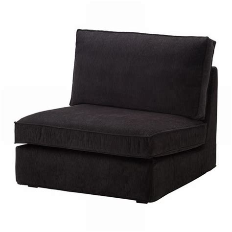 IKEA KIVIK 1 Seat Sofa SLIPCOVER One-seat Chair Cover TRANAS BLACK Tranås BEZUG Housse
