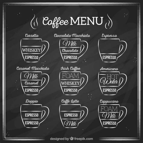 Chalkboard Coffee Menu Images - Free Download on Freepik