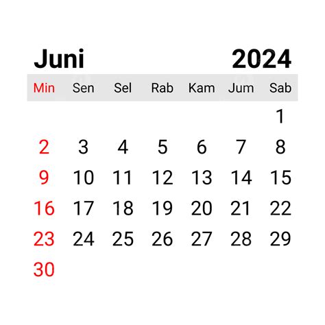 2024 Indonesian June Calendar, 2024 June Calendar, 2024 June, 2024 ...