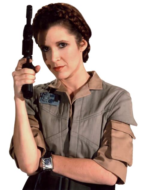 Carrie Fisher Leia Organa Star Wars PNG com fundo transparente