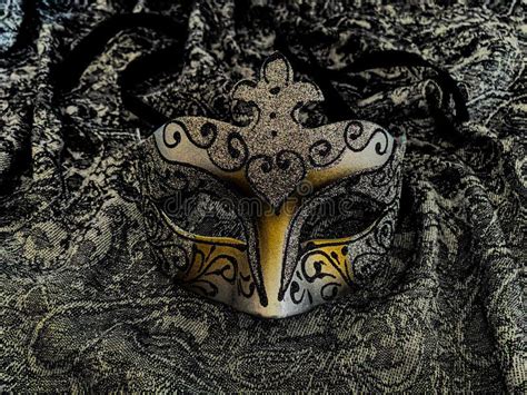 Venetian Masquerade Carnival Luxurious Mask in Silver, Black and Gold Stock Photo - Image of ...