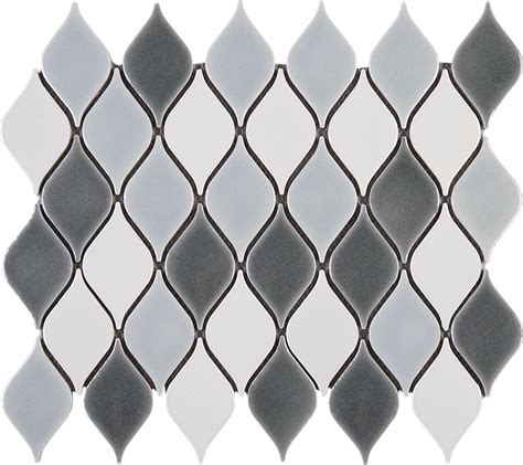 THMAG-05 Grey Water Drop Handmade Ceramic Mosaic Tile Sheet | Mosaic tile sheets, Mosaic tiles ...