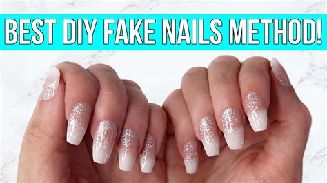 DIY FAKE NAILS AT HOME! No acrylic, easy, lasts 3 weeks! put several ...