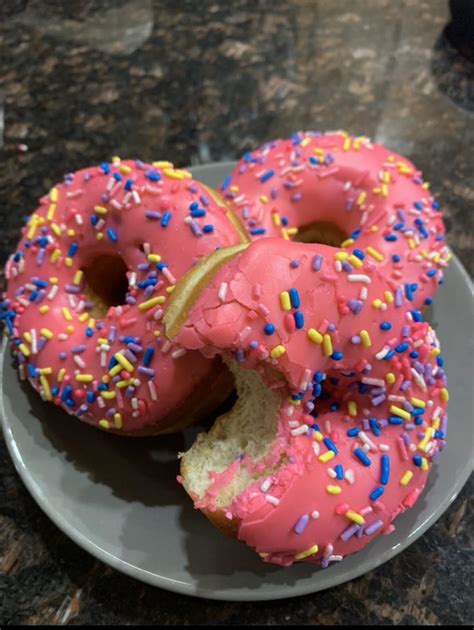 [I Ate] Strawberry frosted donuts with sprinkles : food