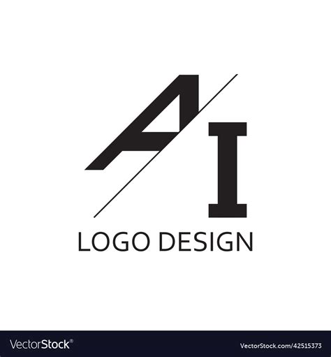 Creative letter ai geometric for logo company Vector Image