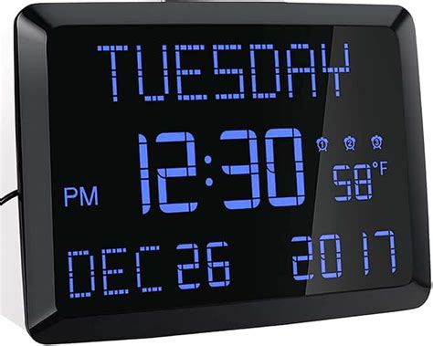 Amazon.com: digital clock with day and date