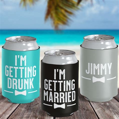 Bachelor Party Favors - Custom Can Coolers - Funny Groomsman Gifts ...