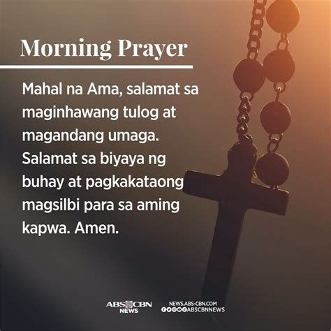 ABS-CBN News - Salamat Panginoon sa magandang umaga at... | Facebook