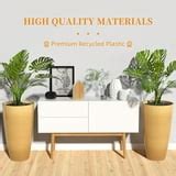 QCQHDU 21 inch Tall Planters for Outdoor Plants Set of 2,Outdoor Planters for Front Porch,Large ...