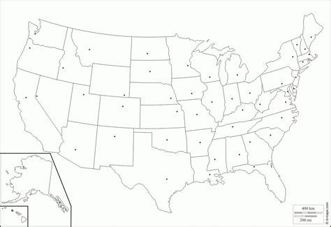 Printable Blank United States Map With Capitals - Printable US Maps