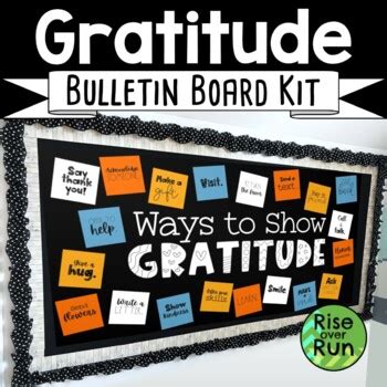 Thanksgiving Bulletin Board with Ways to Show Gratitude by Rise over Run