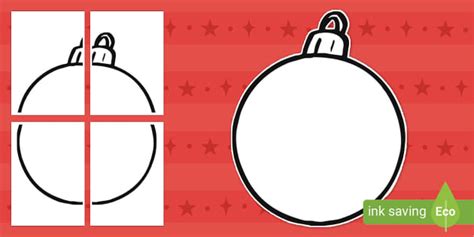 Extra Large Bauble Template (l'insegnante ha fatto) - Twinkl