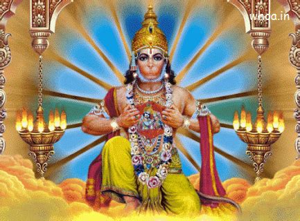 Shree Hanuman Animated Gif In Nice Wallpaper,Images