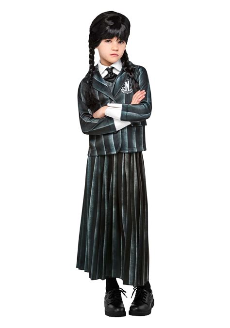 Addams Family Girl's Wednesday Nevermore Academy Uniform Costume