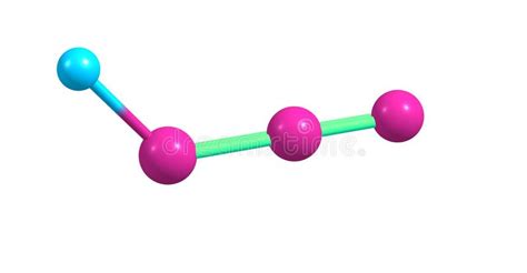 Hydrazoic Acid Molecular Structure Isolated on White Stock Illustration - Illustration of ...