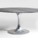 tulip stem oval table white marble by i love retro | notonthehighstreet.com