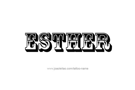 Esther Name Tattoo Designs