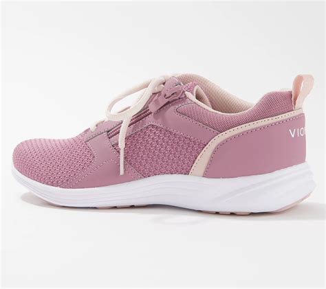 Vionic Mesh Lace-Up Sneakers w/ Zipper Detail - Lyla - QVC.com