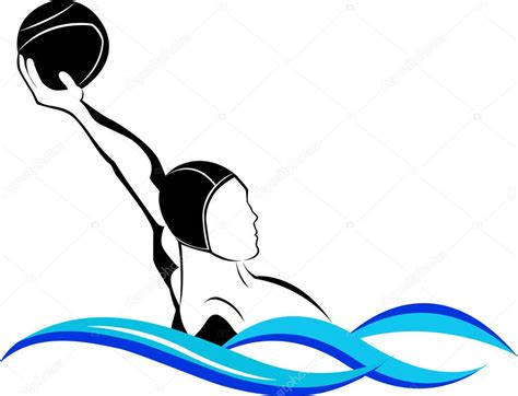 logo waterpolo. emblema de polo acuático aislado sobre fondo blanco 2023