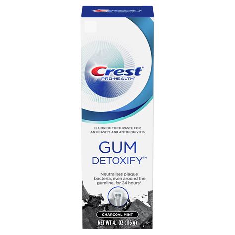 Crest Gum Detoxify Charcoal Toothpaste with Fluoride, Mint, 4.1 Oz ...