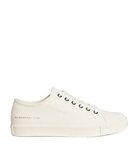 Womens AllSaints white Canvas Thea Low-Top Sneakers | Harrods UK