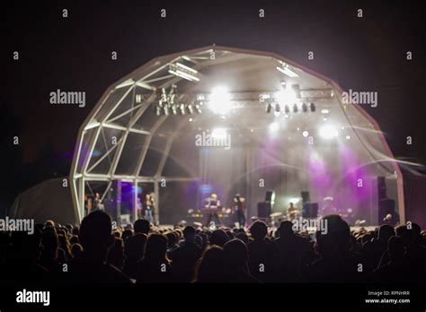 Crowd at festival at night Stock Photo - Alamy