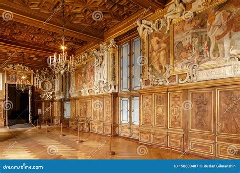 Fontainebleau, France, March 30, 2017: Room Interior in Palace Chateau ...