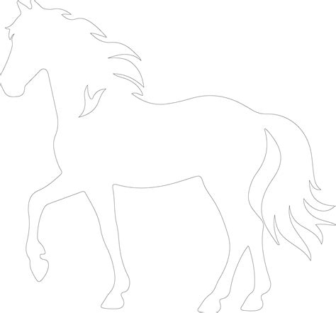 horse outline silhouette 39057116 Vector Art at Vecteezy