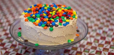 M&M Chocolate Peanut Butter Layer Cake