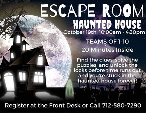 News at Spencer Public Library: Haunted House Escape Room