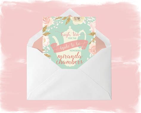 Vintage Tea Party Bridal Shower Invitations - Etsy