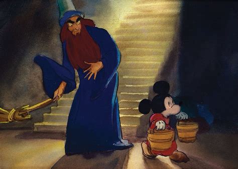 Concept Art Of Mickey Mouse As The Sorcerers Apprentice And Yen Sid ...