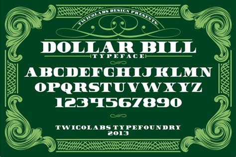 Dollar Bill Font | Twicolabs | FontSpace