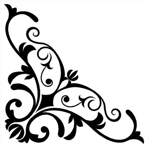 Damask Corner Border - ClipArt Best