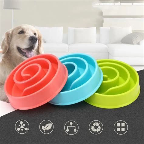 Durable Pet Bowls Dog Feeding Food Bowls Slow Down Eating Feeder Bowel Prevent Obesity Dogs ...