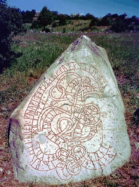 Viking Runestone from Sweden | Rune stones, Viking runes, Vikings