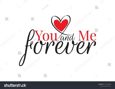 Wording Design You Me Forever Wall Stock Vector (Royalty Free) 1379228864