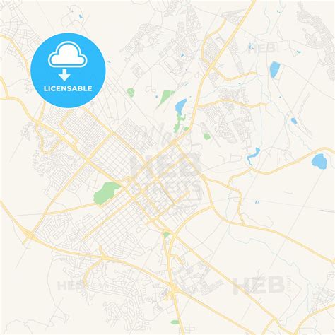 Printable street map of Rustenburg, South Africa - HEBSTREITS