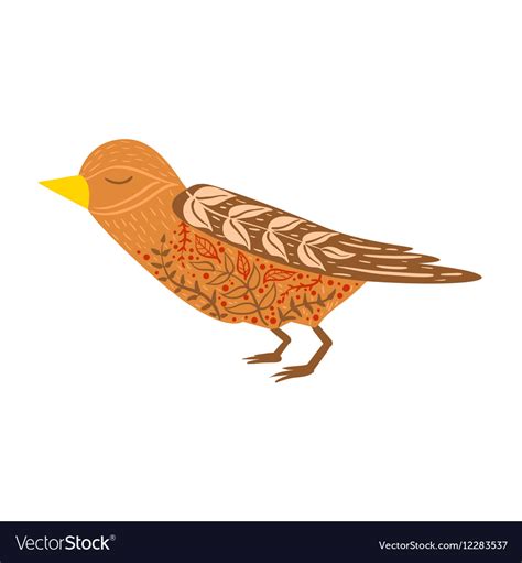 Cuckoo bird relaxed cartoon wild animal Royalty Free Vector