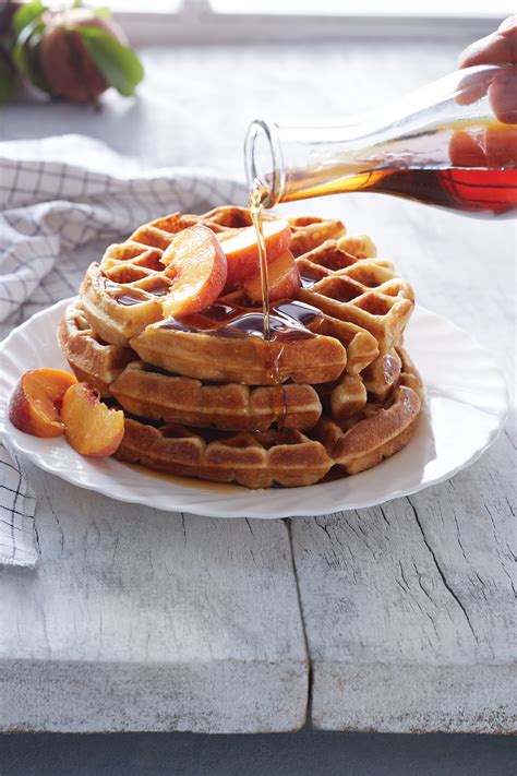 Buttermilk Peach Waffles - Chef Belinda®