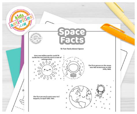 Fun Space Facts For Kids To Print and Learn - Oil Drum Art News