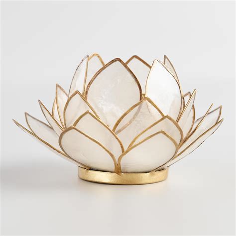 White Lotus Capiz Tealight Candleholder - Capiz Shell by World Market in 2020 | Tea lights ...