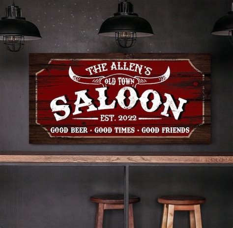 Old West Saloon Sign