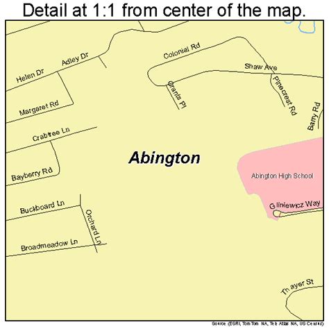 Abington Massachusetts Street Map 2500135