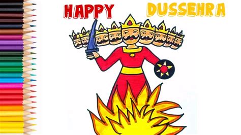 Easy Dussehra Drawing For Kids How To Draw Ravana Dussehra Festival | Images and Photos finder