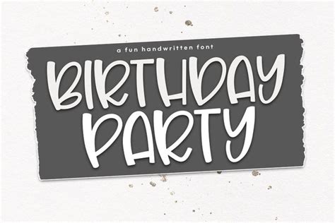 Birthday Party Font A Bold & Quirky Handwritten Font Cute | Etsy ...