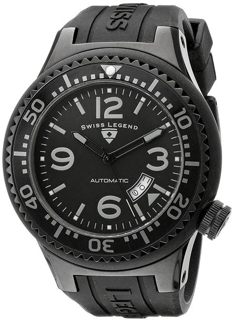 Swiss Legend Men's 11819A-BB-01-GRYA-W Neptune Automatic Black Dial ...