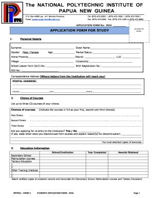 Polytechnic Application Form 2023 - Printable Forms Free Online